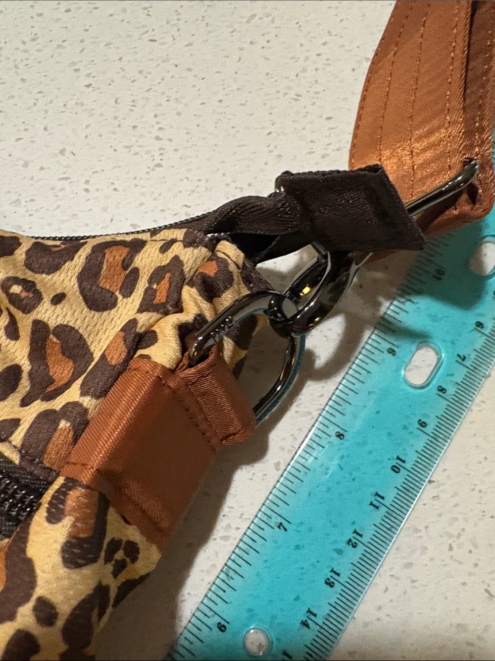 lug Leopard-Print Crossbody Bag in Brown and Tan